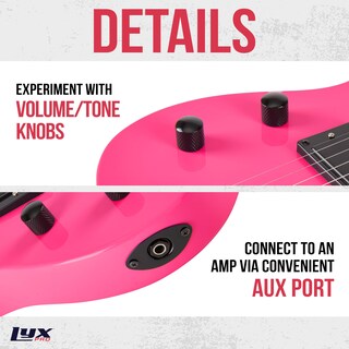 Foto 3 | Foto 3 | Guitarra Eléctrica Lyxpro Cs 30» Left Hand Para Principiante Rosa - Venta Internacional.