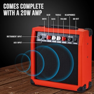 Foto 6 | Foto 6 | Guitarra Eléctrica Lyxpro De 36 Pulgadas Con Kit Para Niños De Tamaño 3/4, Color Rojo - Venta Internacional.