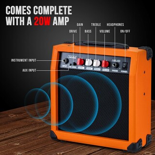 Foto 5 | Foto 5 | Guitarra Eléctrica Lyxpro De Tamaño Completo Con Amplificador De 20 W Y Accesorios - Venta Internacional.