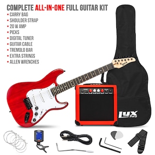 Foto 2 | Foto 2 | Guitarra Eléctrica Lyxpro De Tamaño Completo De 39 Pulgadas Con Amplificador De 20 W, Color Rojo - Venta Internacional.