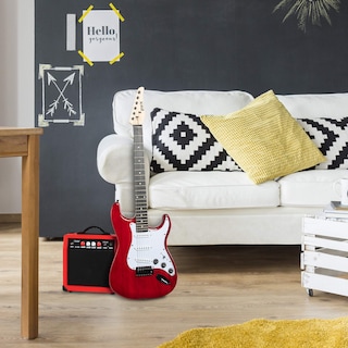 Foto 7 | Foto 7 | Guitarra Eléctrica Lyxpro De Tamaño Completo De 39 Pulgadas Con Amplificador De 20 W, Color Rojo - Venta Internacional.