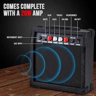 Foto 3 | Foto 3 | Guitarra Eléctrica Lyxpro Left Hand De 39 Pulgadas Con Kit De Inicio Y Amplificador - Venta Internacional.
