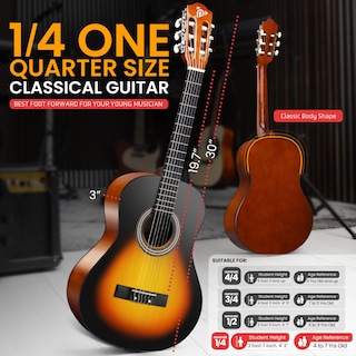 Foto 3 | Foto 3 | Guitarra Acústica Pyle Beginner 1/4 Junior Con Accesorio S - Venta Internacional.