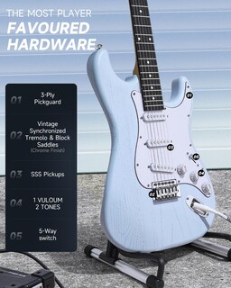 Foto 2 | Foto 2 | Guitarra Eléctrica Donner Dst-80 99 Cm Con Amplificador Y Accesorios - Venta Internacional.