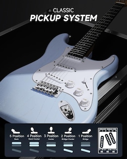 Foto 3 | Foto 3 | Guitarra Eléctrica Donner Dst-80 99 Cm Con Amplificador Y Accesorios - Venta Internacional.