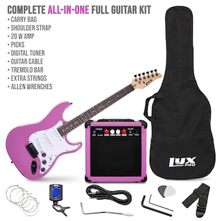 Foto 2 | Foto 2 | Guitarra Eléctrica Lyxpro Retro Purple Con Amplificador De 20 W Y Accesorios - Venta Internacional.