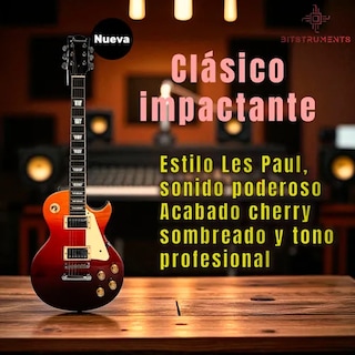 Foto 2 | Foto 2 | Guitarra Danwood Estilo Les Paul Slp768 Cherry Brillante Caoba