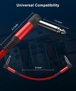 Foto 5 | Foto 5 | Cables De Conexión Para Pedales De Guitarra Elebase, Paquete De 6 Unidades, 15 Cm Y 6,35 Mm Ts - Venta Internacional.
