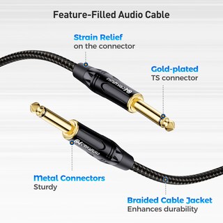 Foto 4 | Foto 4 | Cable Para Guitarra Matters, Trenzado, 6 Pies, 1/4 Ts A Ts, Paquete De 2 - Venta Internacional.