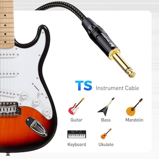 Foto 7 | Foto 7 | Cable Para Guitarra Matters, Trenzado, 6 Pies, 1/4 Ts A Ts, Paquete De 2 - Venta Internacional.