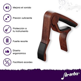 Foto 2 | Foto 2 | Capotraste para Guitarra Arieta Capo Café Claro