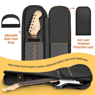 Foto 3 | Foto 3 | Funda Para Guitarra Eléctrica Cahaya Gig Bag Con Acolchado De 6 Mm, Color Negro - Venta Internacional.