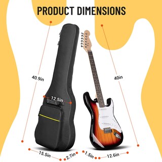 Foto 7 | Foto 7 | Funda Para Guitarra Eléctrica Cahaya Gig Bag Con Acolchado De 6 Mm, Color Negro - Venta Internacional.