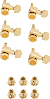 Foto 1 | Foto 1 | Afinadores De Guitarra Fender Deluxe Locking Staggered Gold, 6 Unidades - Venta Internacional.