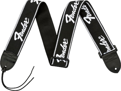 Foto 1 | Foto 1 | Correa Para Guitarra Con Logotipo De Fender Running, 5 Cm De Ancho, Extremos De Cuero Negro - Venta Internacional.