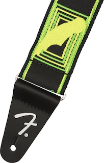 Foto 2 | Foto 2 | Correa De Guitarra Fender Neon Con Monograma Verde/amarillo De 5 Cm De Ancho - Venta Internacional.