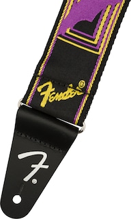Foto 3 | Foto 3 | Correa Para Guitarra Fender Neon Con Monograma De 5 Cm, Morado/amarillo - Venta Internacional.