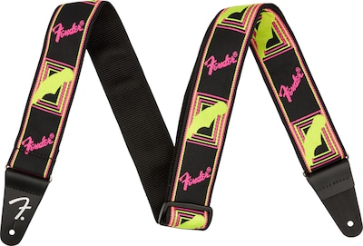 Foto 2 | Foto 2 | Correa De Guitarra Fender Neon Con Monograma De 5 Cm, Rosa/amarillo, Con Acceso - Venta Internacional.