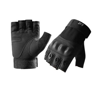 Foto 1 | Foto 1 | Guantes Tácticos Militares Sin Dedos Para Moto Negros Lab.g Talla M: 7.5-7.9 Pulgadas