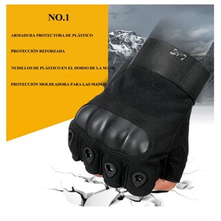 Foto 3 | Foto 3 | Guantes Tácticos Militares Sin Dedos Para Moto Negros Lab.g Talla M: 7.5-7.9 Pulgadas