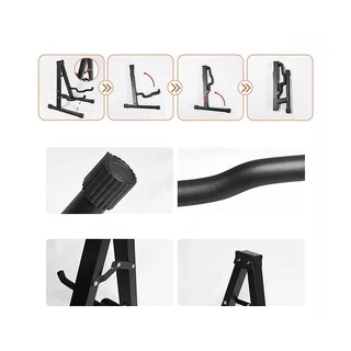 Foto 4 | Foto 4 | Soporte para Guitarra o Bajo Metálico Belug Negro Transporte Fácil