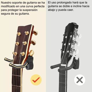 Foto 3 | Foto 3 | 6 Piezas Soporte Para Guitarra Pared Con Gancho Esponja Eo Safe Imports Esi-15597 Negro