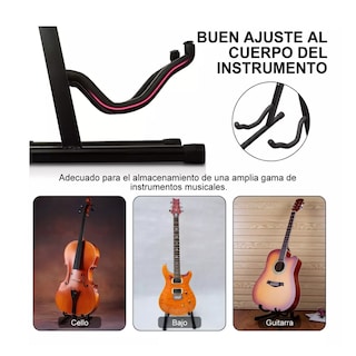 Foto 5 | Foto 5 | Base Soporte Para Guitarra O Bajo Metálico Belug Transporte Fácil Negro