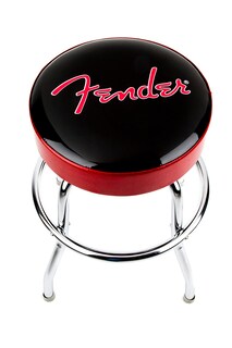 Foto 1 | Foto 1 | Taburete De Bar Fender Red Sparkle Con El Logotipo Giratorio De 24 Pulgadas, Negro/negro - Venta Internacional.