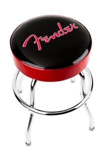 Foto 5 | Foto 5 | Taburete De Bar Fender Red Sparkle Con El Logotipo Giratorio De 24 Pulgadas, Negro/negro - Venta Internacional.