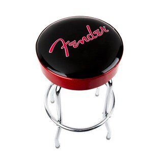 Foto 4 | Foto 4 | Taburete De Bar Fender Red Sparkle Logo Giratorio Negro 30 Cm - Venta Internacional.