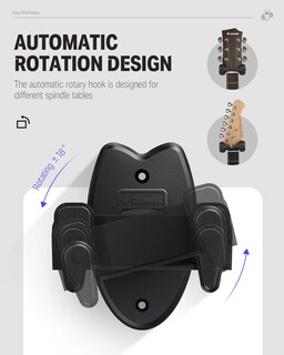 Foto 2 | Foto 2 | Soporte De Pared Para Guitarra, Paquete De 2 Unidades, Donner Auto Lock, Color Negro - Venta Internacional.
