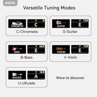 Foto 4 | Foto 4 | Afinador De Guitarra Con Clip Recargable Aroma Fácil De Leer Tft - Venta Internacional.