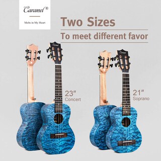Foto 5 | Foto 5 | Ukelele Caramel Mc63 Concert De Arce Azul Acolchado De 23 Pulgadas - Venta Internacional.