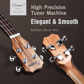 Foto 4 | Foto 4 | Ukelele Eléctrico Caramel Cb103, Madera De Cebra, Barítono, 76 Cm, Pantalla Lcd - Venta Internacional.