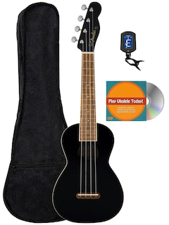 Foto 1 | Foto 1 | Ukelele De Concierto Fender Monterey Black Con Funda, Afinador Y Dv - Venta Internacional.