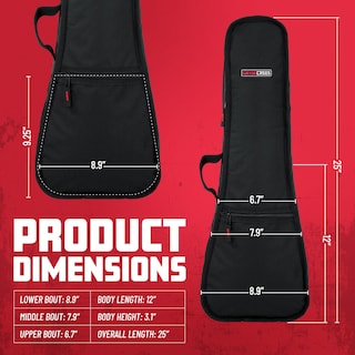 Foto 6 | Foto 6 | Funda Para Ukelele De Concierto Con Forma De Cocodrilo, Acolchada Con Espuma, Gbe-uke-con - Venta Internacional.