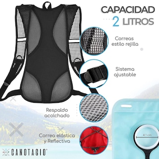 Foto 4 | Foto 4 | Canotagio Mochila De Hidratacion 2 L Color Roja