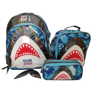 Foto 1 | Foto 1 | Set De Mochila Escolar, Tr Shk06 Shark Lonchera Y Lapicera