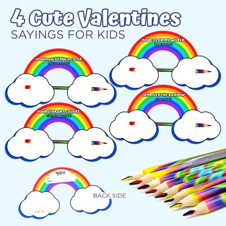Foto 3 | Foto 3 | Set De 36 Lápices 4e's Novelty Rainbow Para El Día De San Valentín - Venta Internacional.