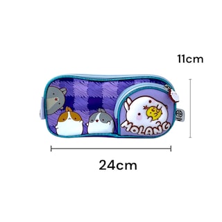 Foto 2 | Foto 2 | Lapicera Estuche Escolar Infantil Con Doble Compartimiento Licencia Molang Color Morado