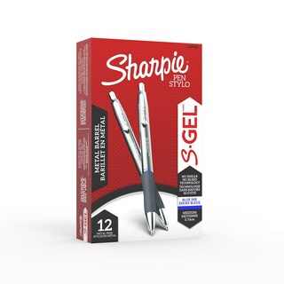 Foto 2 | Foto 2 | Bolígrafos De Gel Sharpie S-gel Sleek Con Forma De Barril De Metal, Tinta Azul, 12 Unidades - Venta Internacional.