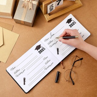 Foto 2 | Foto 2 | Libro De Visitas De Graduación Frienda 2025 De Piel Con Bolígrafo Negro Y Dorado - Venta Internacional.