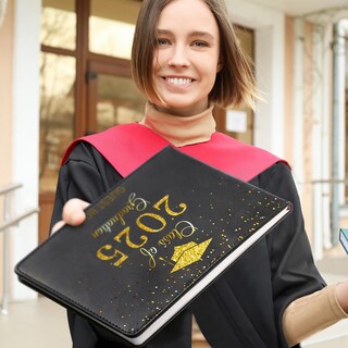 Foto 5 | Foto 5 | Libro De Visitas De Graduación Frienda 2025 De Piel Con Bolígrafo Negro Y Dorado - Venta Internacional.