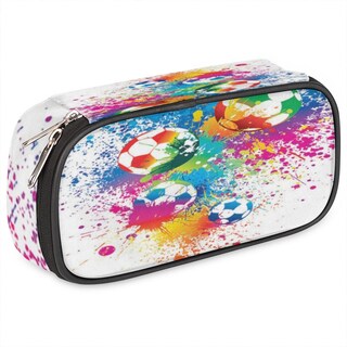 Foto 1 | Foto 1 | Estuche Para Lápices Pardick Watercolor Football Con Compartimentos Con Cremallera - Venta Internacional.