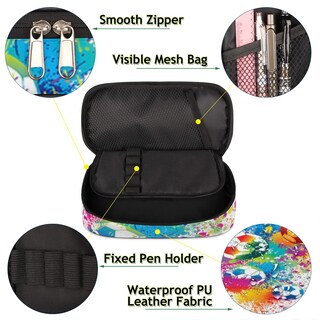 Foto 4 | Foto 4 | Estuche Para Lápices Pardick Watercolor Football Con Compartimentos Con Cremallera - Venta Internacional.