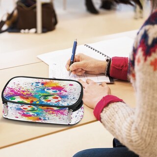 Foto 6 | Foto 6 | Estuche Para Lápices Pardick Watercolor Football Con Compartimentos Con Cremallera - Venta Internacional.