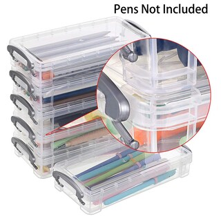 Foto 5 | Foto 5 | Caja De Lápices Btsky De Plástico Transparente De Gran Capacidad (paquete De 6) - Venta Internacional.