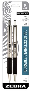 Foto 2 | Foto 2 | Bolígrafo De Gel Retráctil Zebra Pen G-402 De Acero Inoxidable Y Recambios, Punta Fina, 0,5 Mm, Tint - Venta Internacional.
