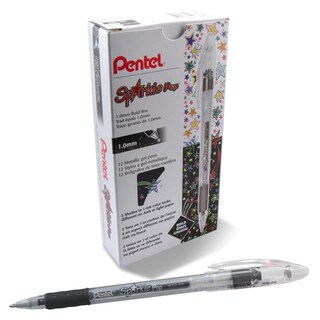 Foto 1 | Foto 1 | Bolígrafo De Gel Pentel Sparkle Pop Metallic 1.0 Mm Bold Line Negro/rojo - Venta Internacional.