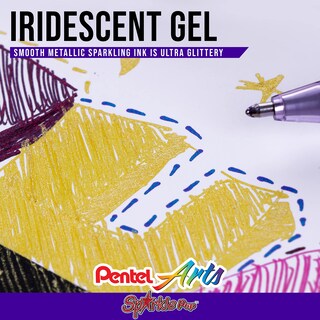Foto 4 | Foto 4 | Bolígrafo De Gel Pentel Sparkle Pop Metallic 1.0 Mm Bold Line Negro/rojo - Venta Internacional.